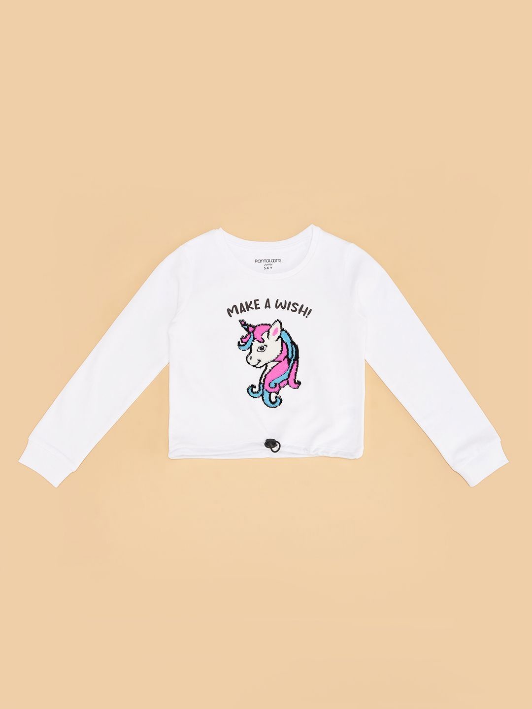 Pantaloons Junior Girls Applique T-shirt-picture-46