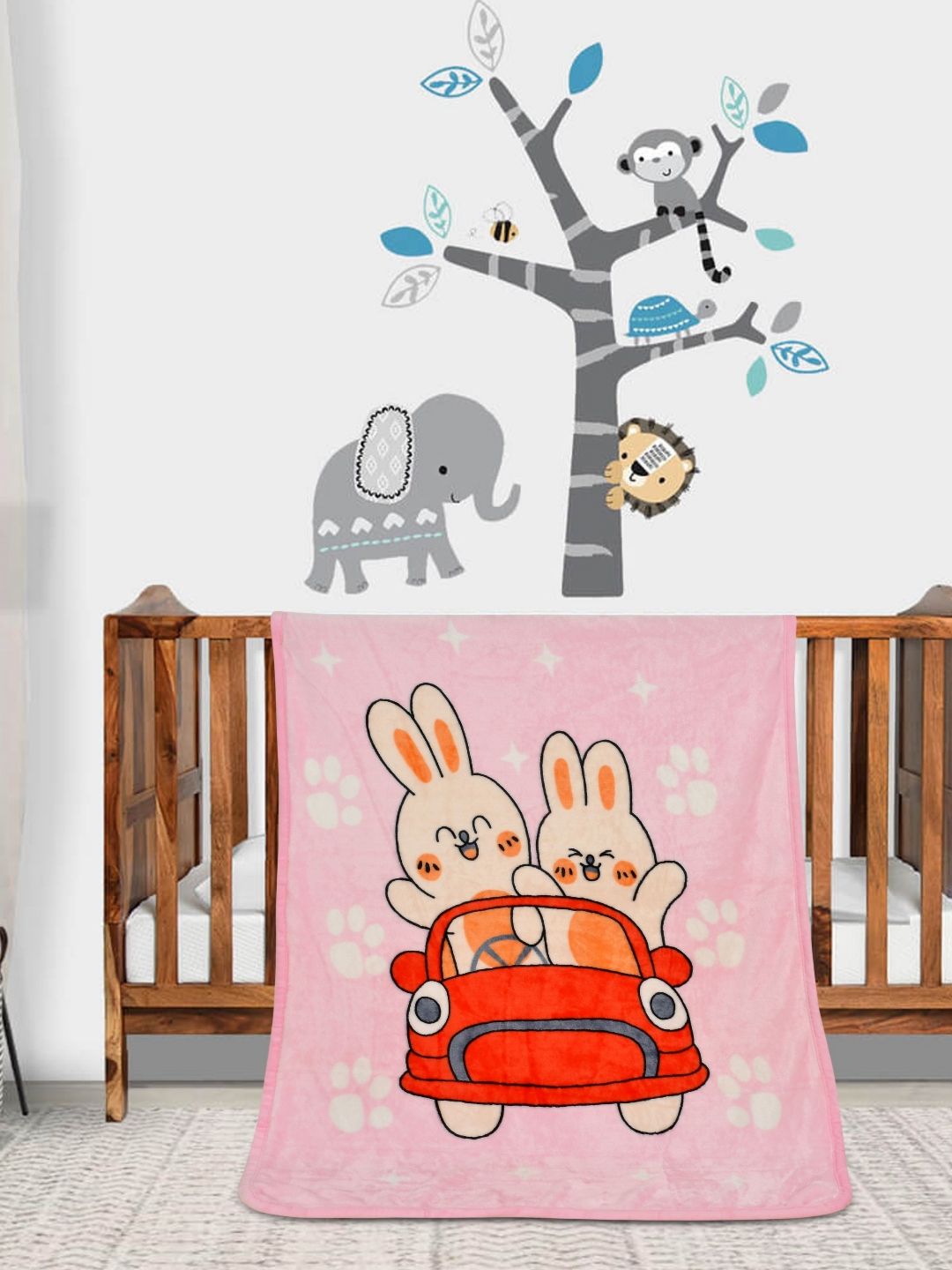 Florida Pink Cartoon Characters Single Bed Blanket-image-10