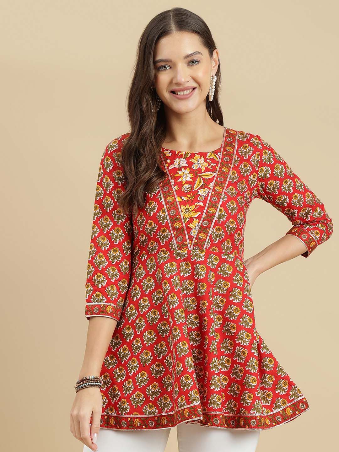 JANAKDULARI CREATION Women Floral Printed Round Neck Cotton Top-picture-27