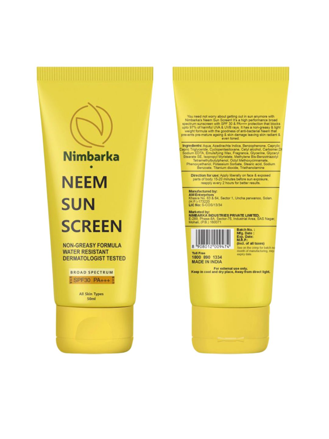 Nimbarka Neem Sunscreen SPF 30 Broad Spectrum UV Protection- 30 ml-image-33