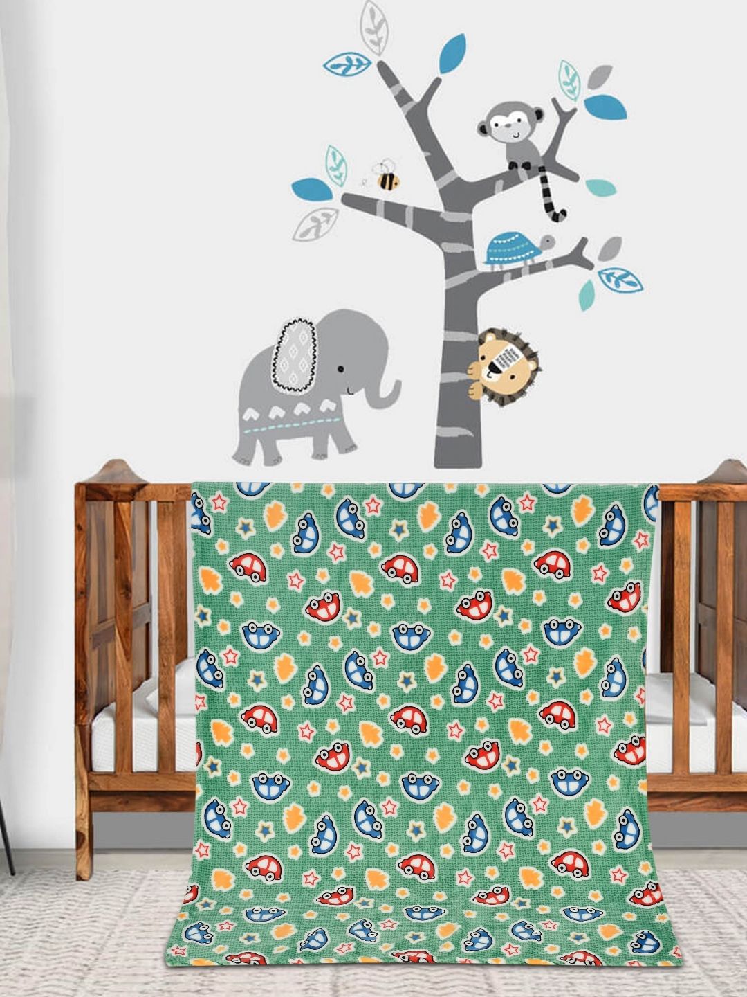 Florida Green Cartoon Characters Single Bed Blanket-picture-13