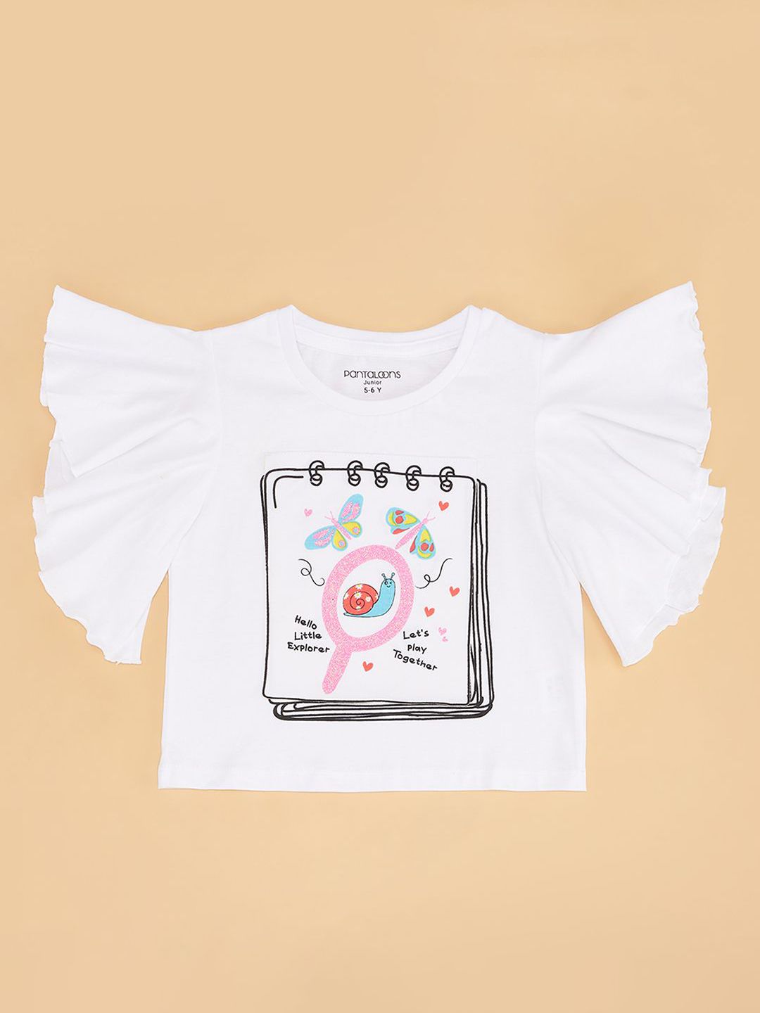 Pantaloons Junior Girls Applique T-shirt-picture-24