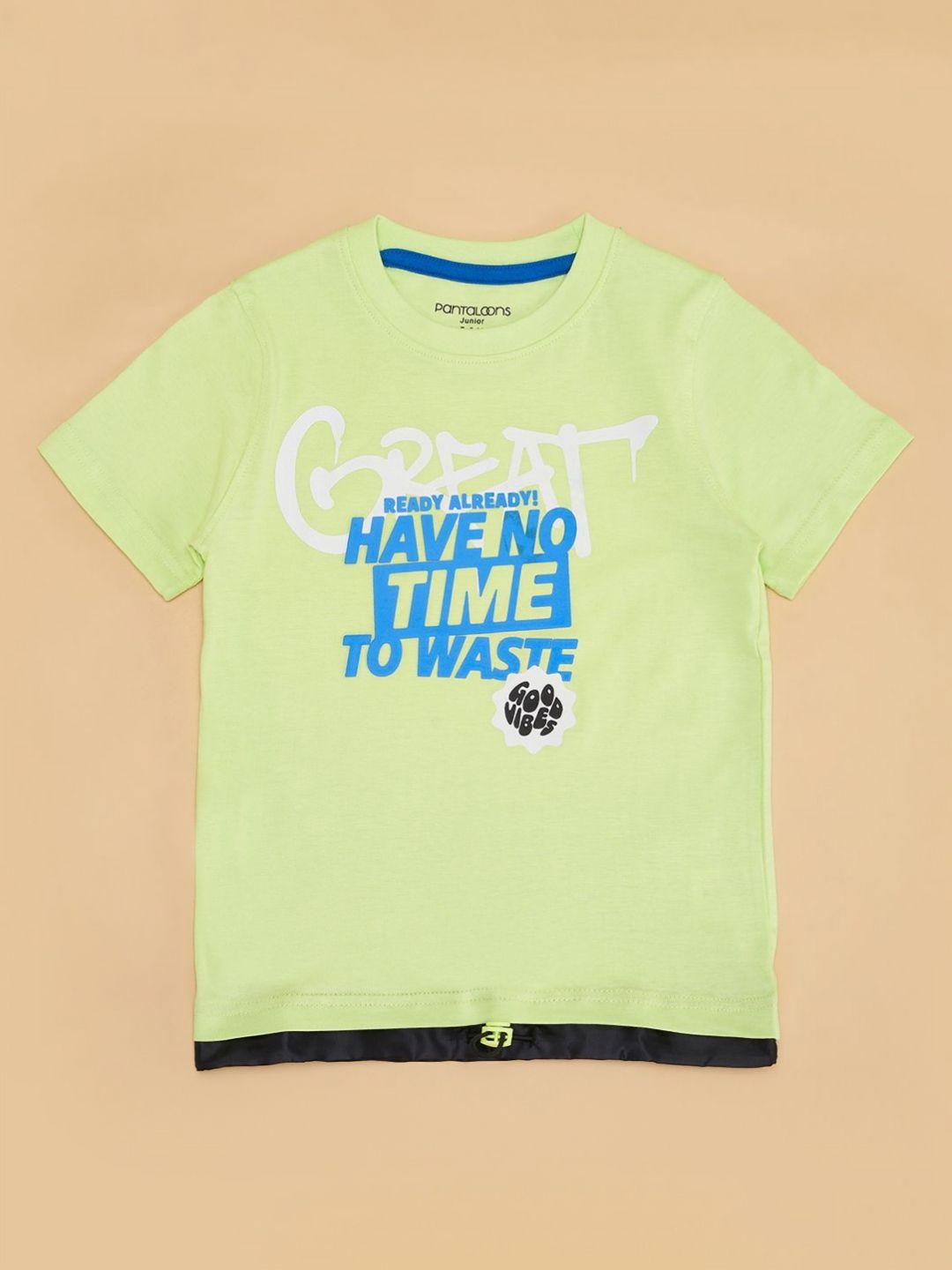 Pantaloons Junior Boys Typography Applique T-shirt-picture-18