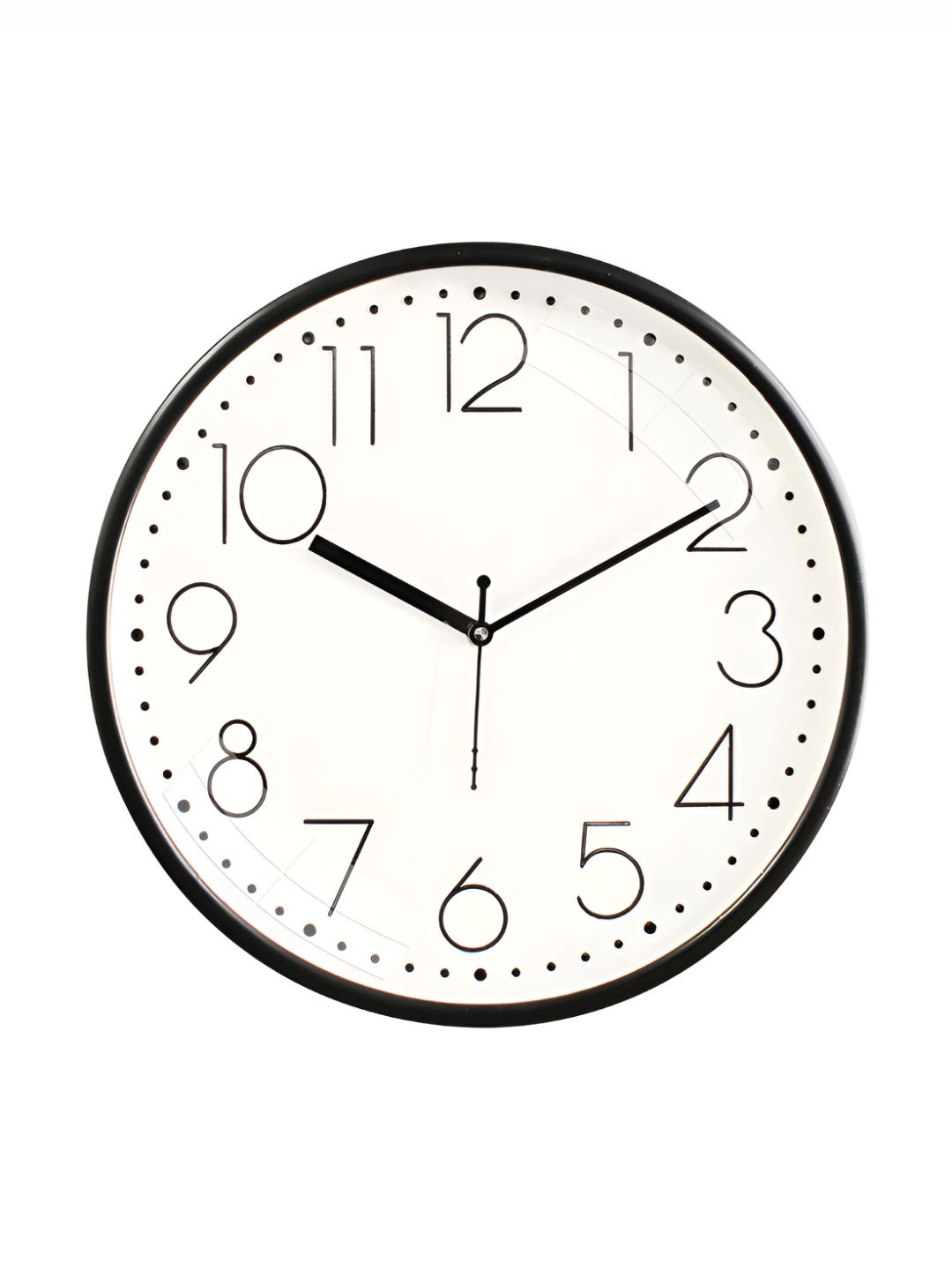 Aura White & Black Printed Contemporary Wall Clock-picture-2
