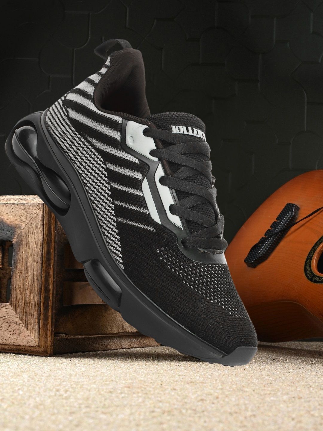 Killer Men Laser Cuts Woven Design Sneakers-picture-29