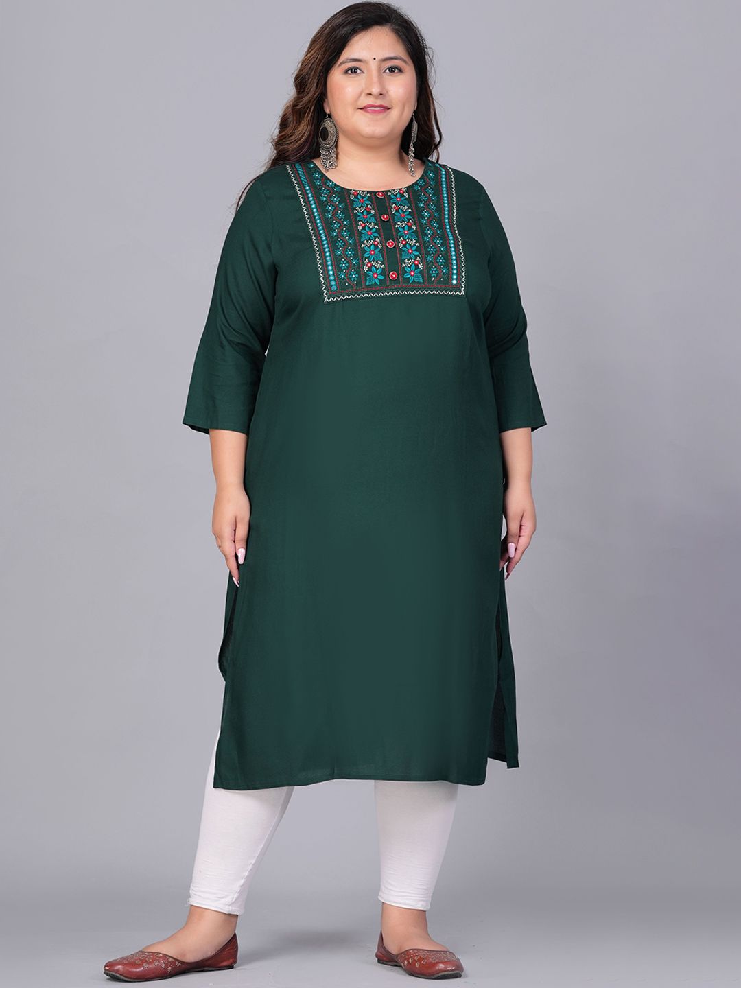 Sztori Women Yoke Design Thread Work Kurta-picture-45