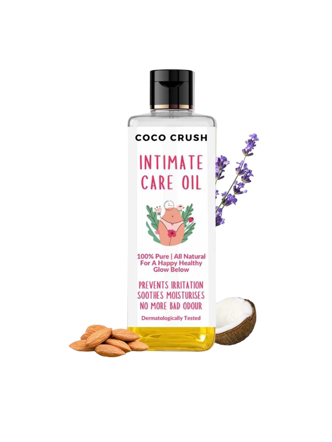 Coco Crush Natural Intimate Care Oil Prevents Irritation Soothes & Eliminates Odor - 50ml