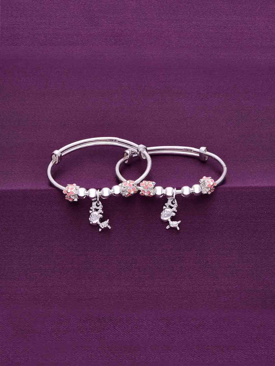 KAI JEWEL Unisex Kids 2 Sterling Silver Rhodium-Plated Charm Bracelet-picture-16