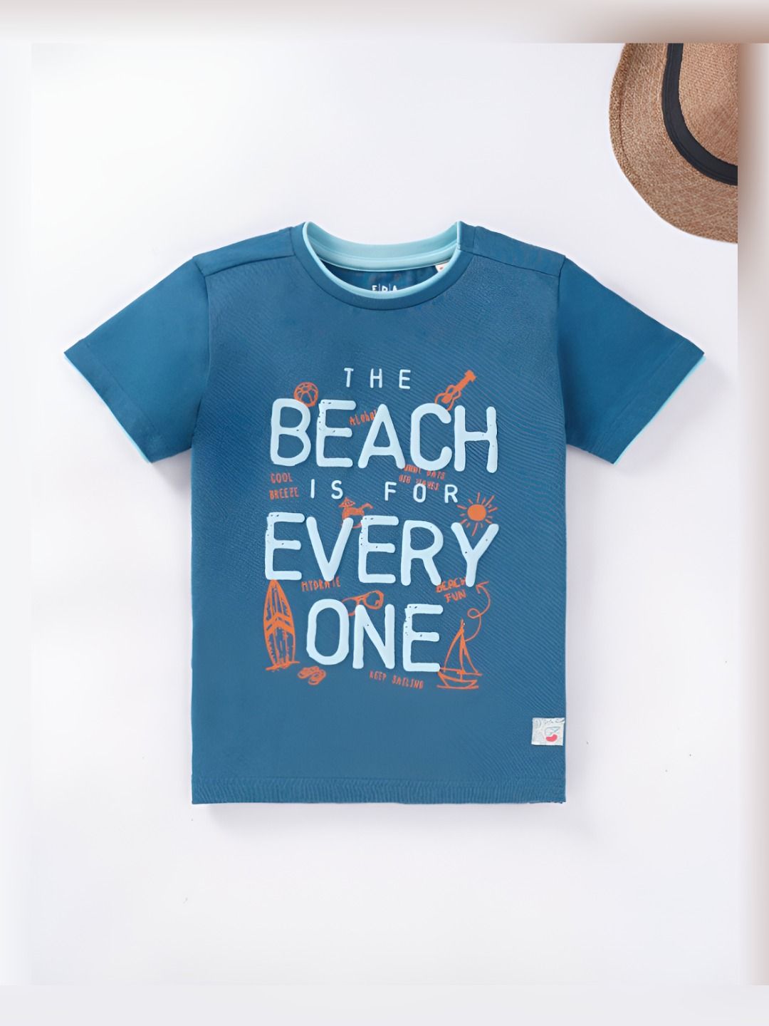 Ed-a-Mamma Boys Typography Printed Bio Finish Applique T-shirt-picture-21