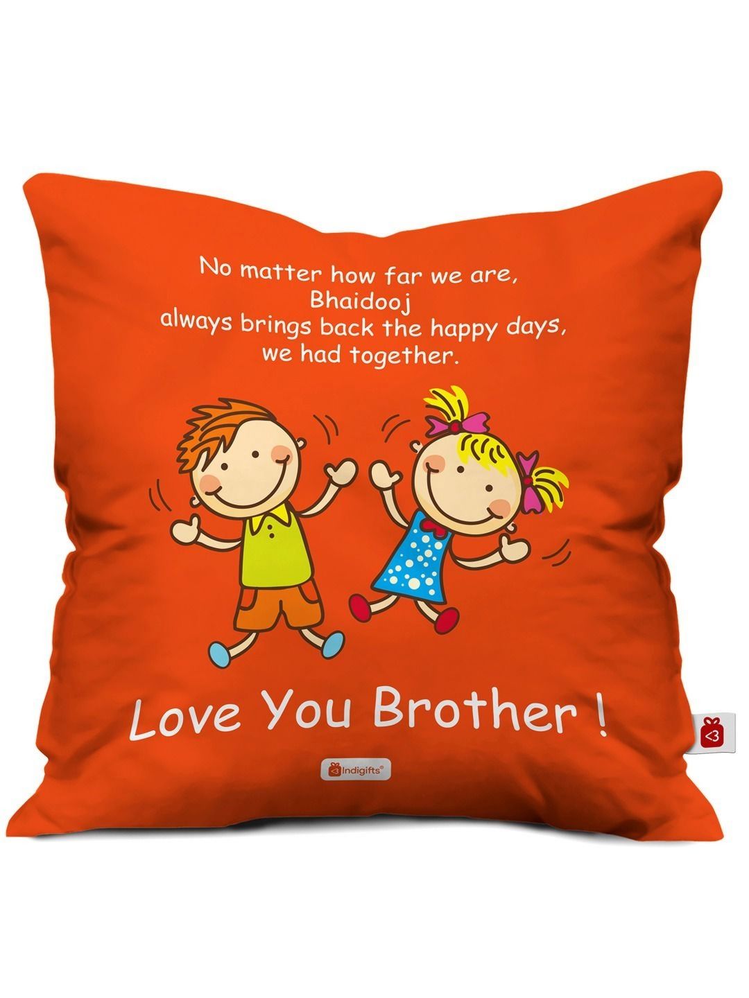 Indigifts White & Red Printed Squre Cushion Covers-picture-33