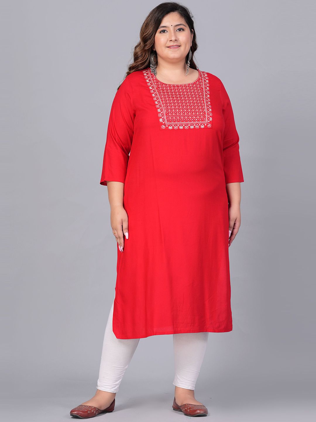 Sztori Women Yoke Design Thread Work Kurta-picture-22