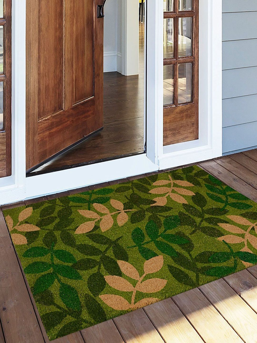Saral Home Green & Beige AntiSlip Printed Doormats-picture-56