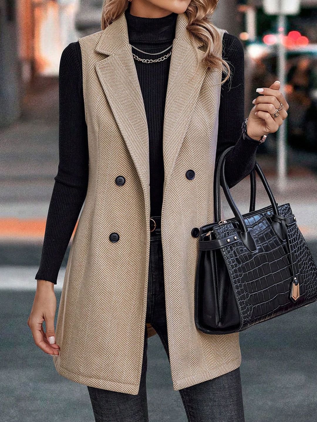 StyleCast x Revolte Women Longline Open Front Jacket-picture-49