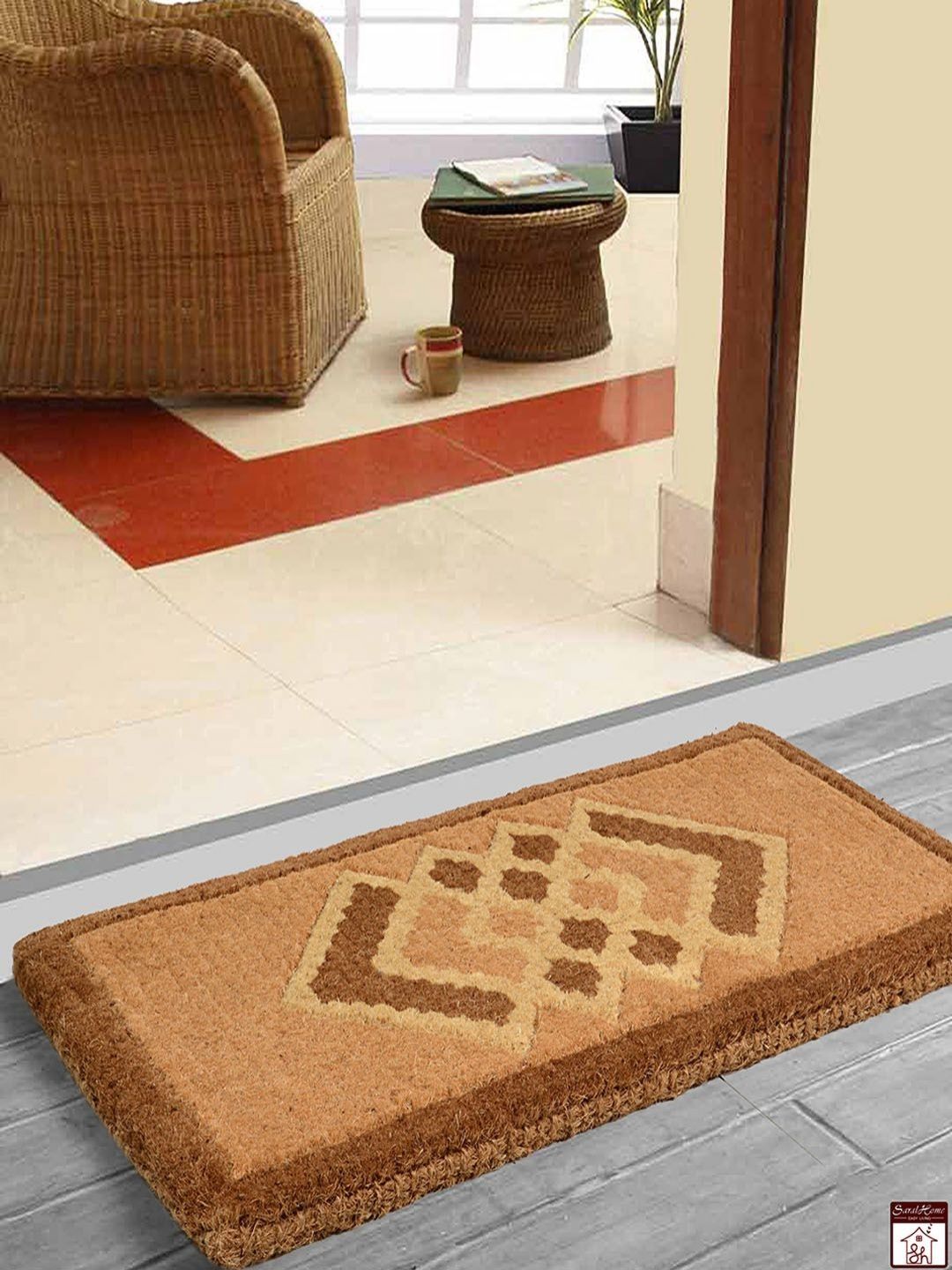Saral Home Beige Anti Slip Printed Coir Doormats-picture-27