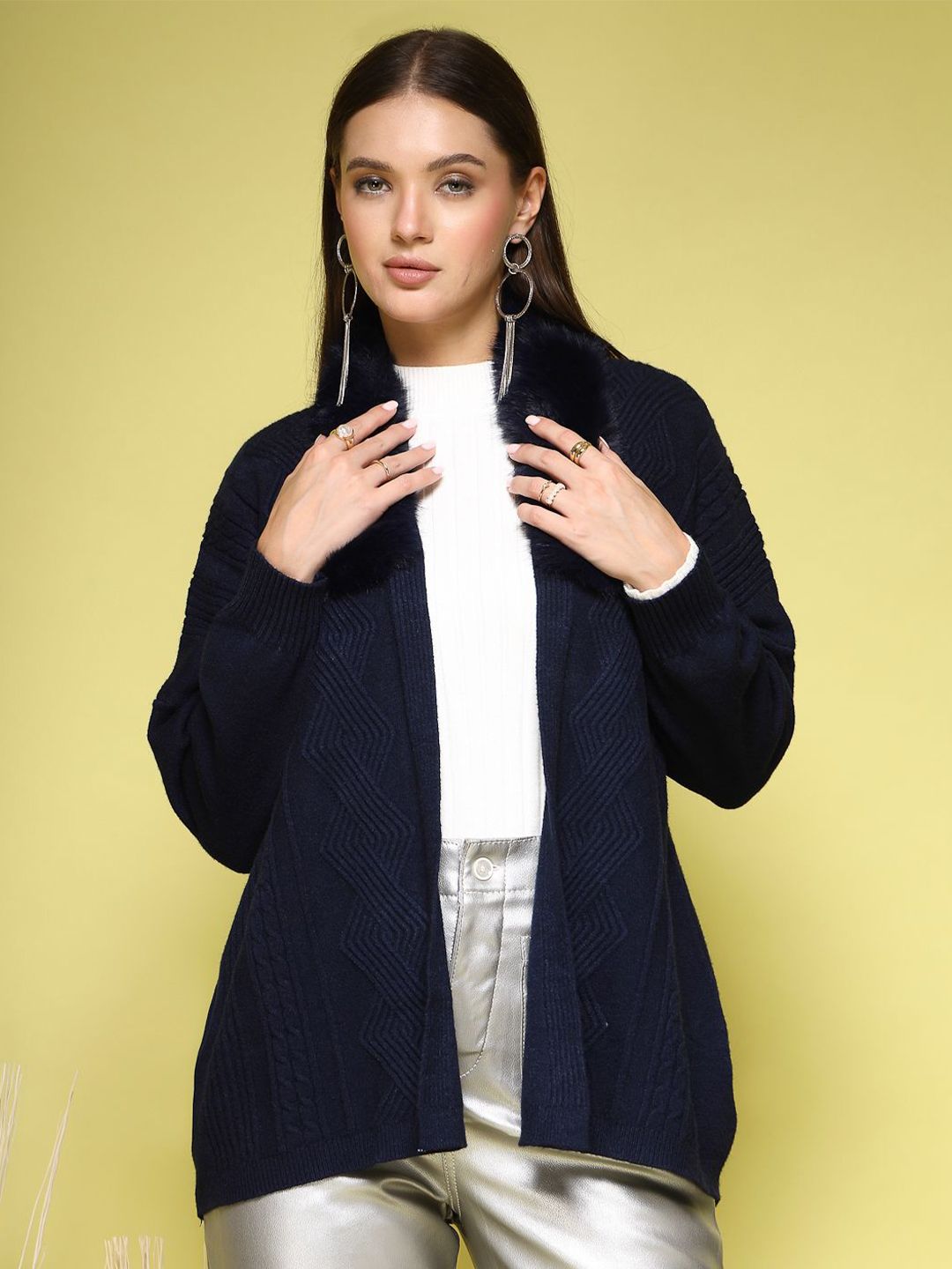 Mafadeny Embroidered Front Open Shrug-picture-23