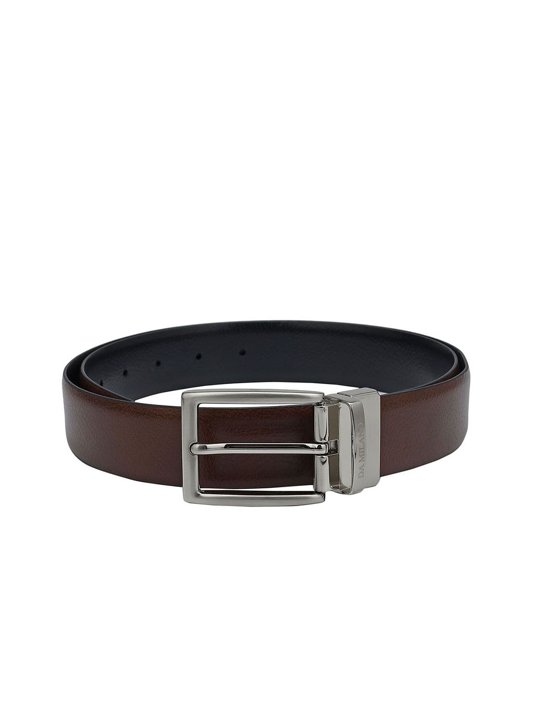 Da Milano Men Textured Leather Reversible Formal Belt-picture-37