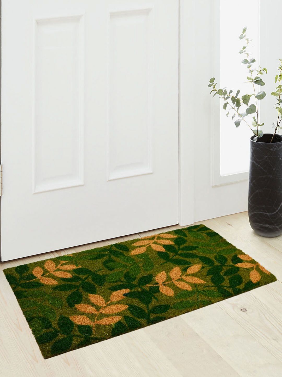 Saral Home Green & Beige AntiSlip Printed Doormats-image-34