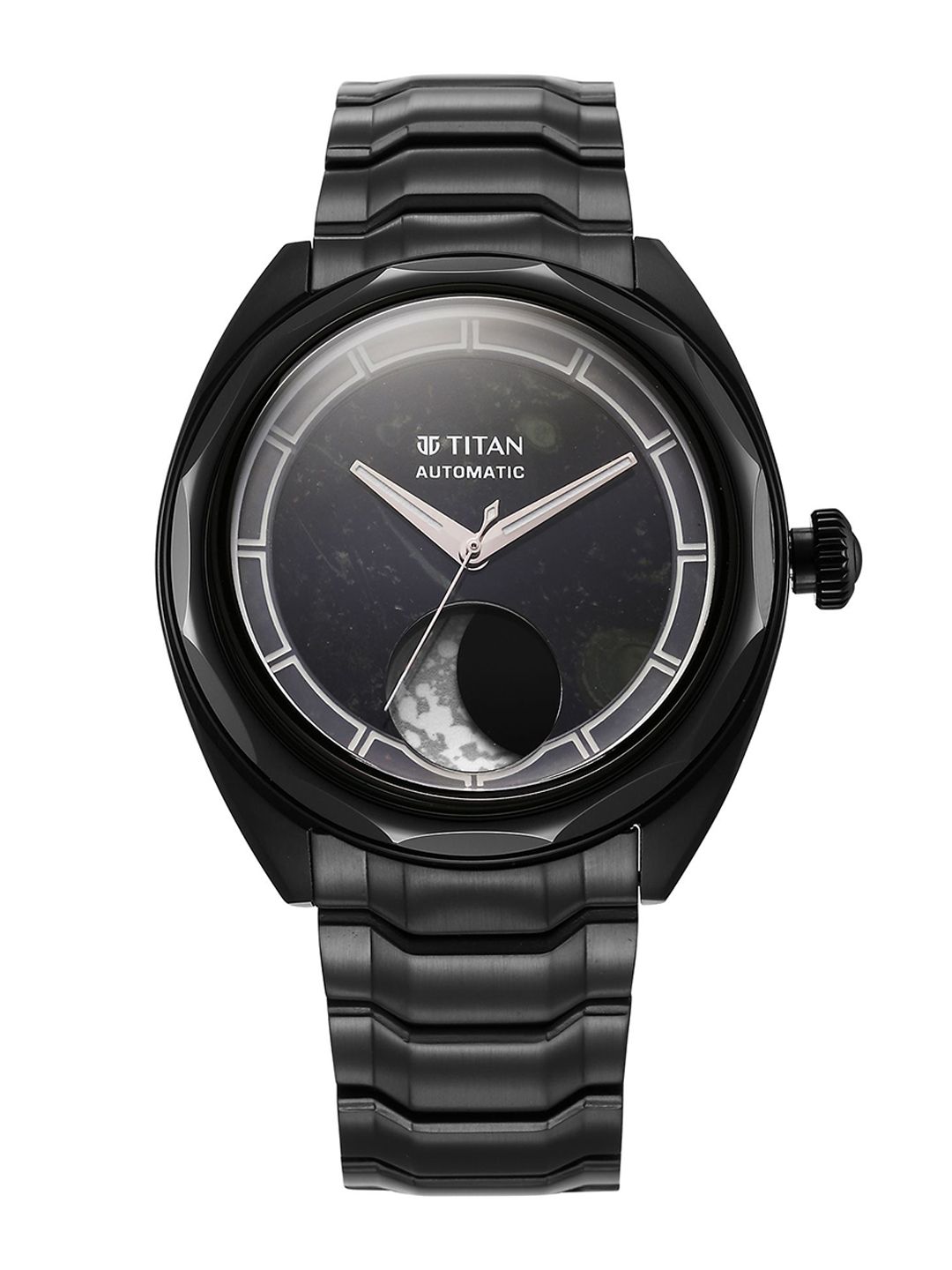 Titan Men Printed Dial & Stainless Steel Straps Analogue Automatic Watch 10011NM03-image-9