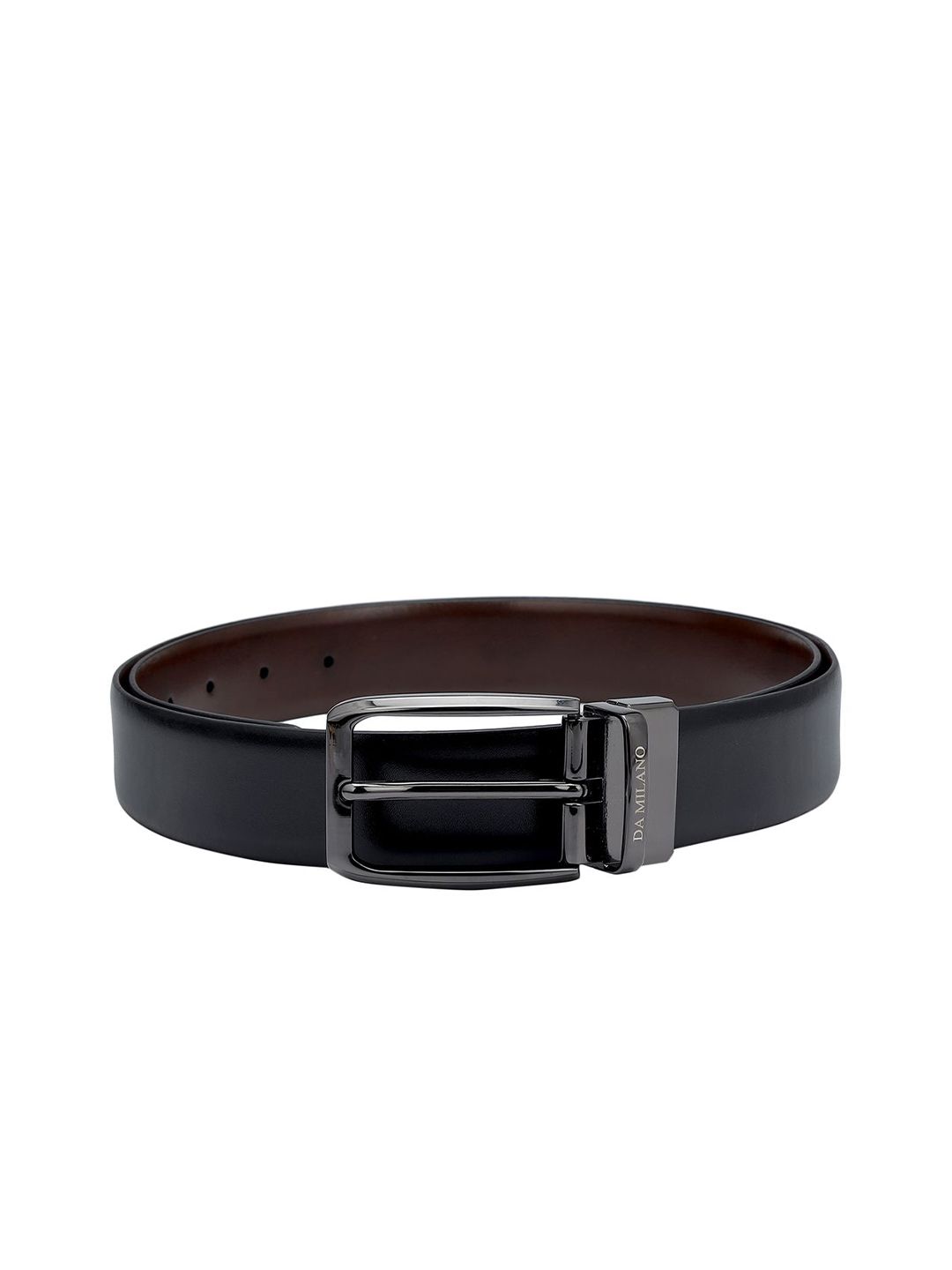 Da Milano Men Textured Leather Reversible Formal Belt