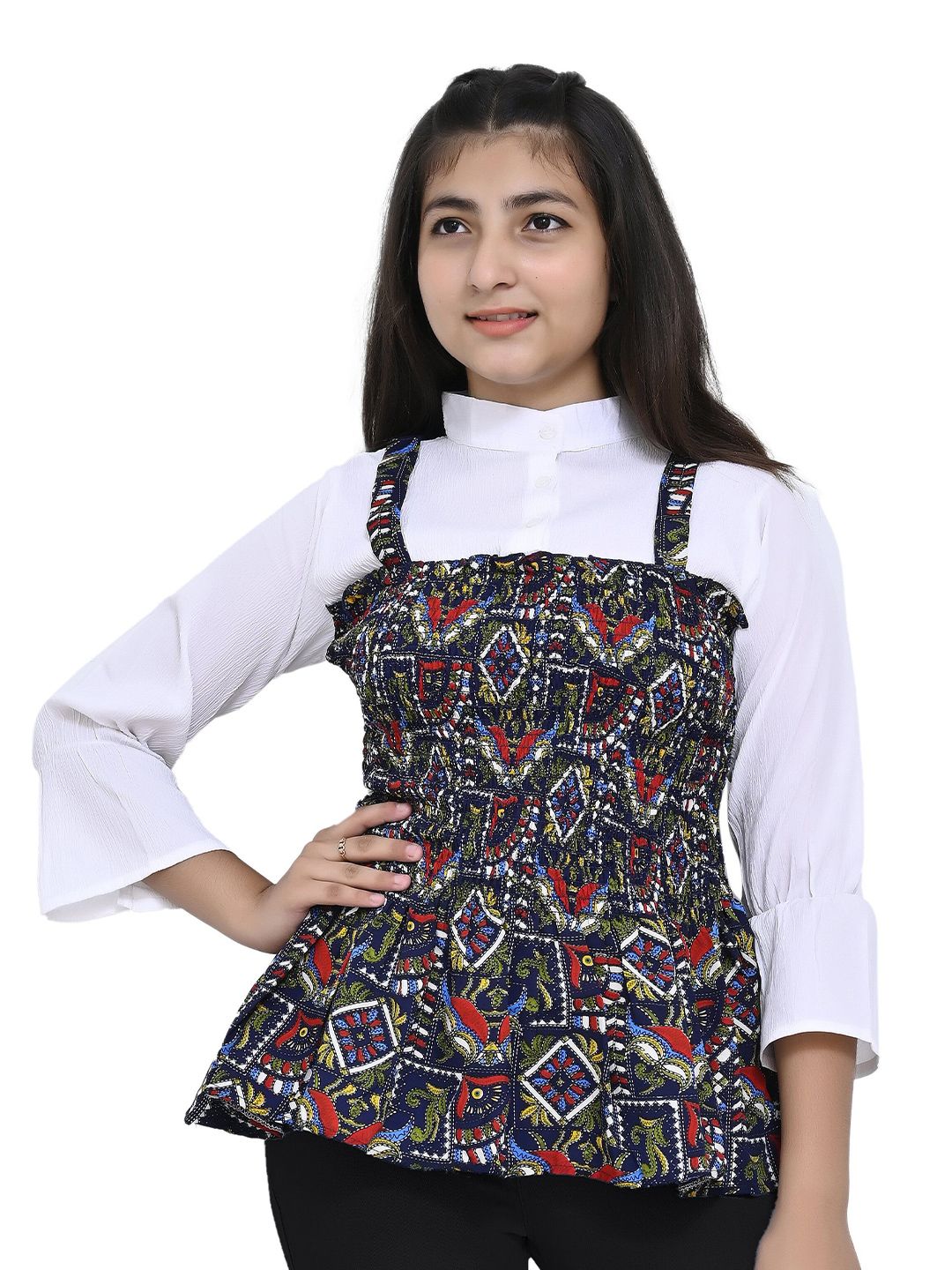 BAESD Girls Ethnic Motifs Printed Round Neck Top-picture-26