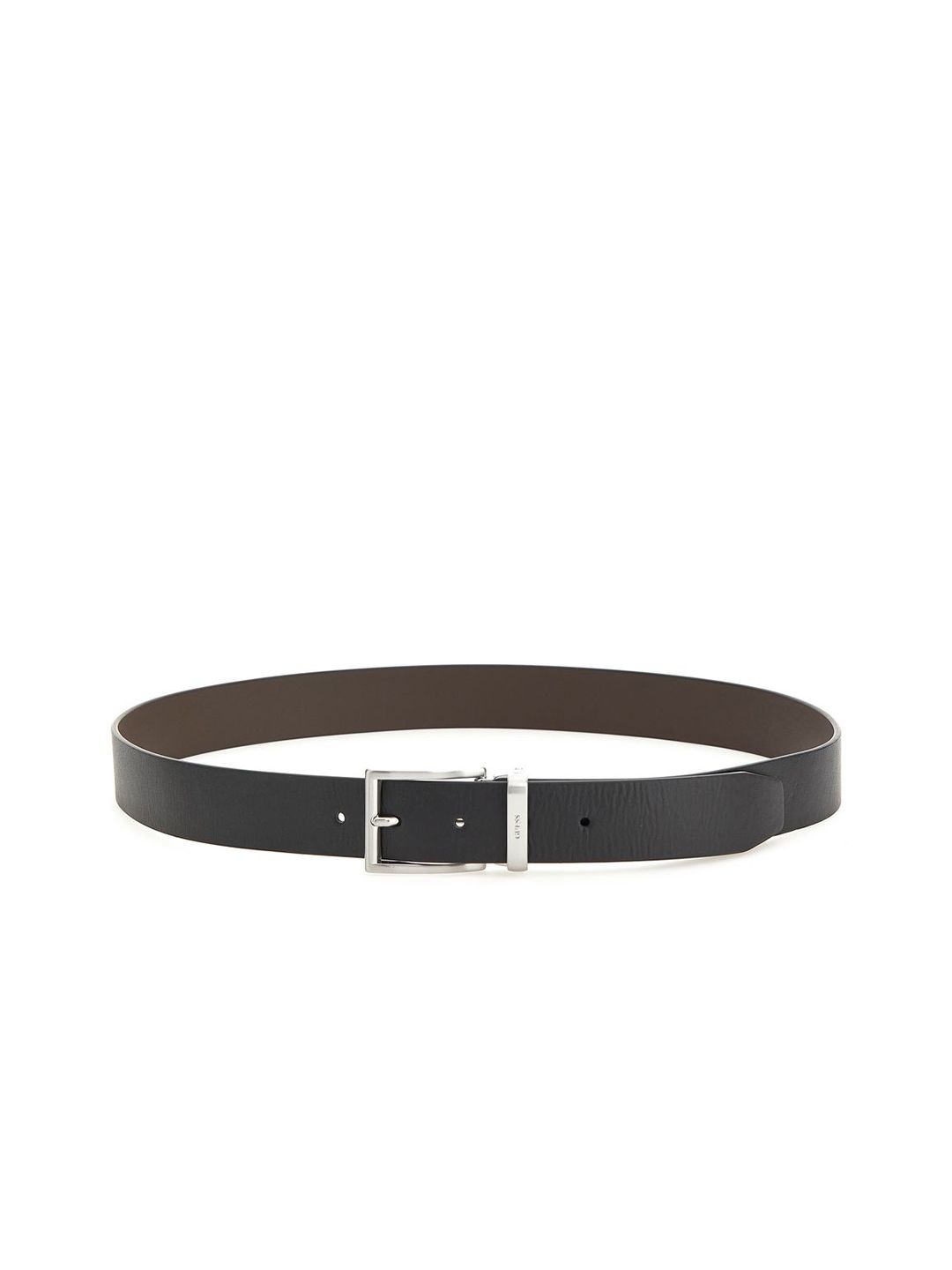 GUESS Men Leather Solid Tang Closure Casual Belt-image-19
