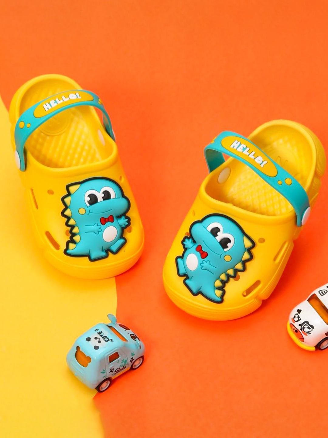 Yellow Bee Boys Versatile & Fun Dino Rubber Clogs-picture-44