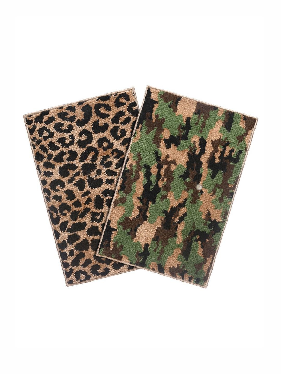 Saral Home Green & Black 2 Pieces AntiSlip Printed Doormats-image-20