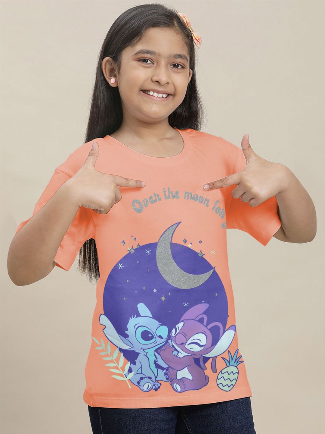 Kids Ville Girls Printed Relaxed Fit Tshirts-picture-26