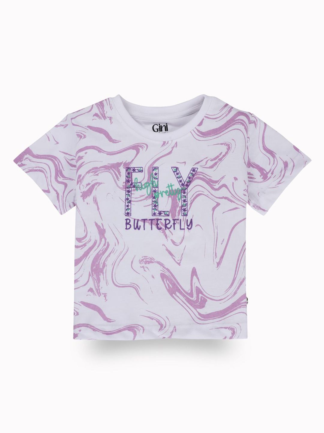 Gini and Jony Girls Typography Printed Round Neck Cotton T-shirt-picture-35