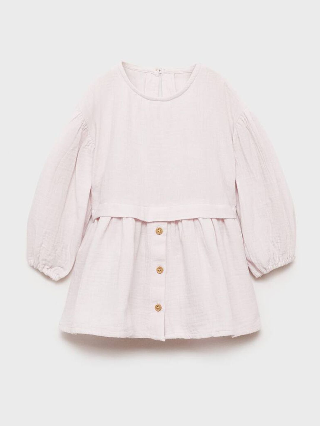 Mango Kids Girls Puff Sleeve Pure Cotton A-Line Dress-picture-39