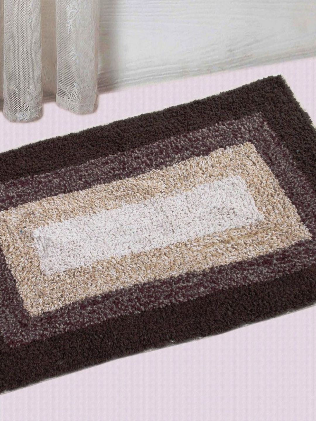 Saral Home Brown Textured Anti Skid Bath Mats-image-28