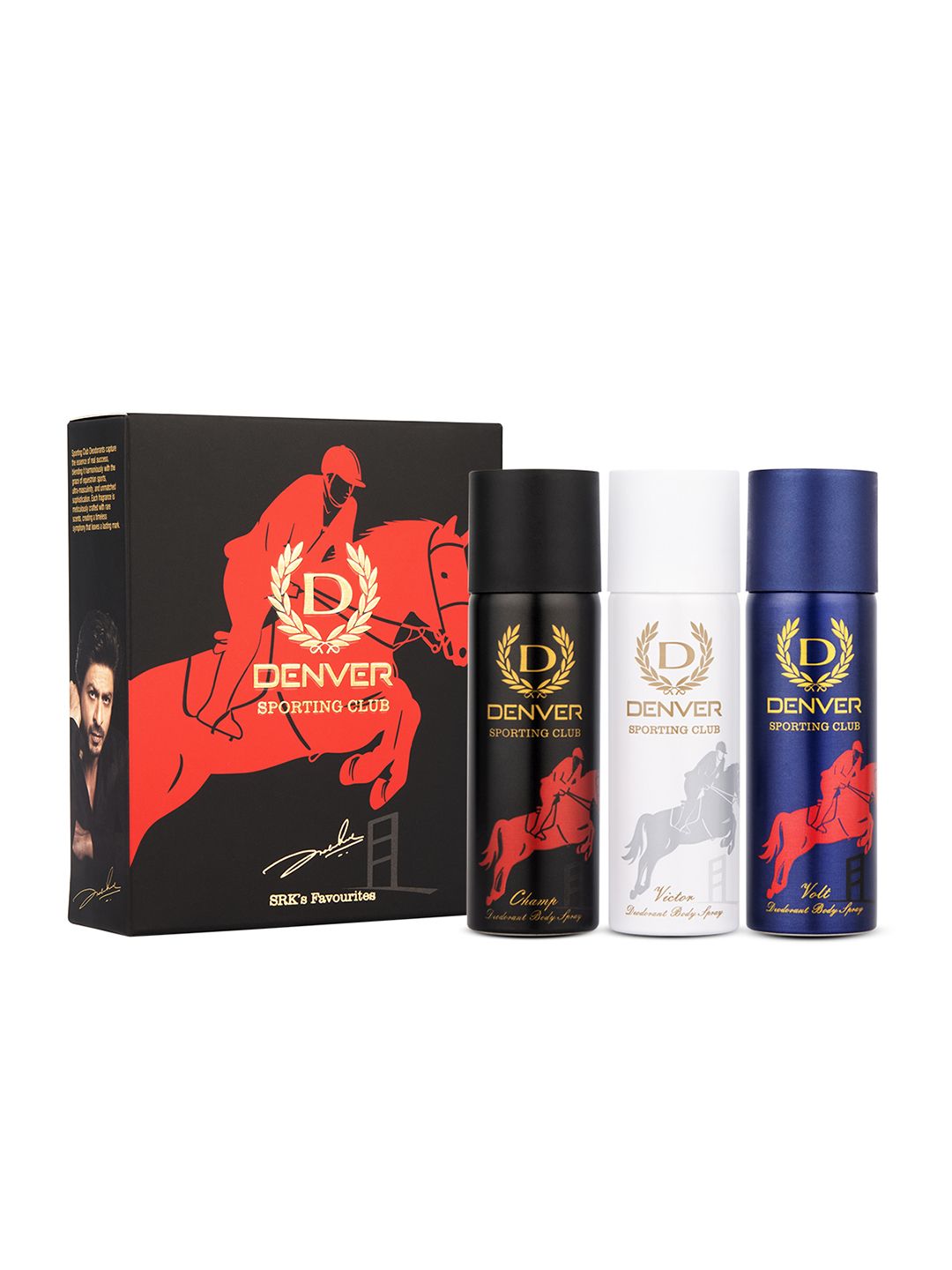 Denver Men Set Of 3 SRK Autograph Sporting Club Deodorants - 50ml Each