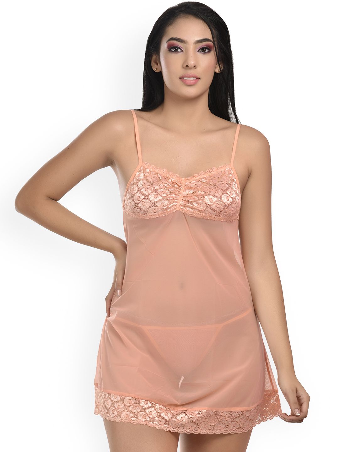 new blue eyes Women Self Design Baby Doll-image-10