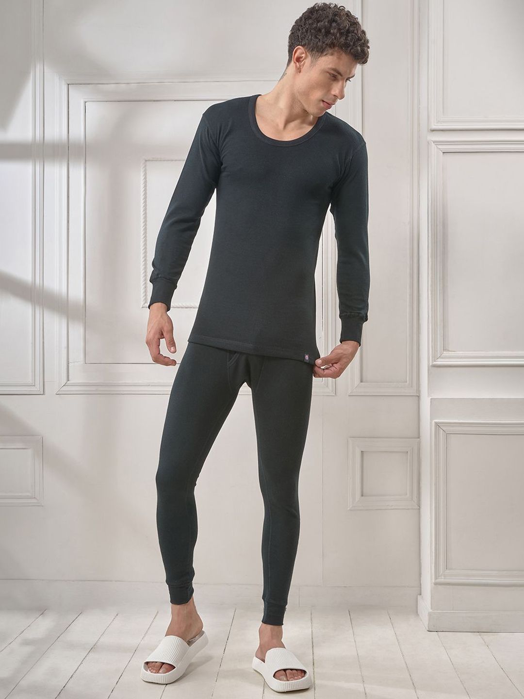 INFERNO Men Striped Thermal Vest & Trouser Set-picture-30