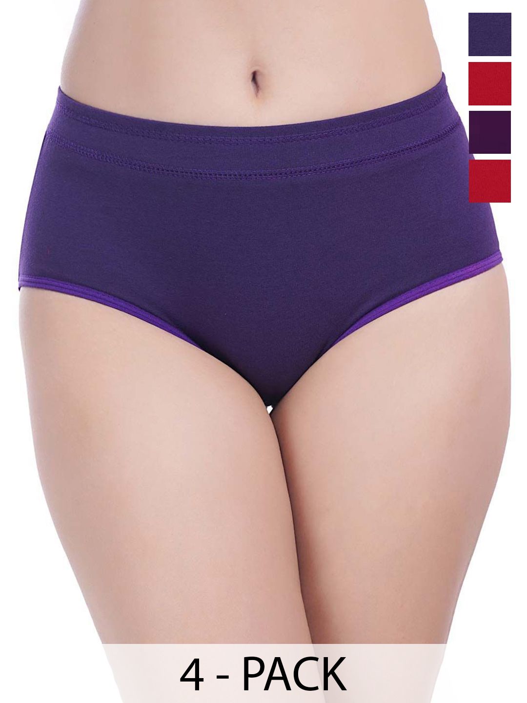 YOU FOREVER Pack Of 4 High-Rise Hipster Briefs YF-4HWPNT-010-07-S-picture-19