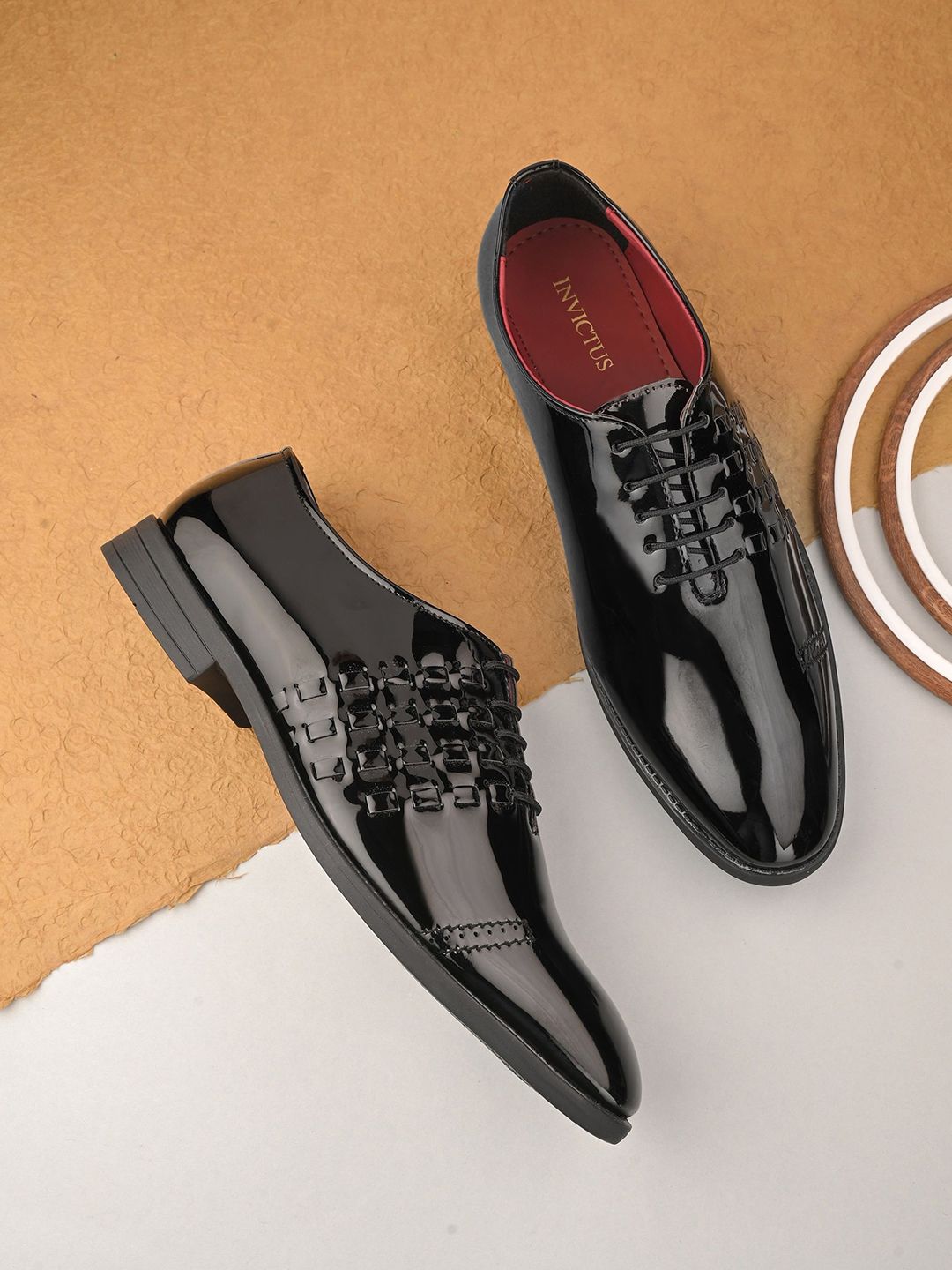 INVICTUS Men Solid Formal Lace Up Derby-image-22
