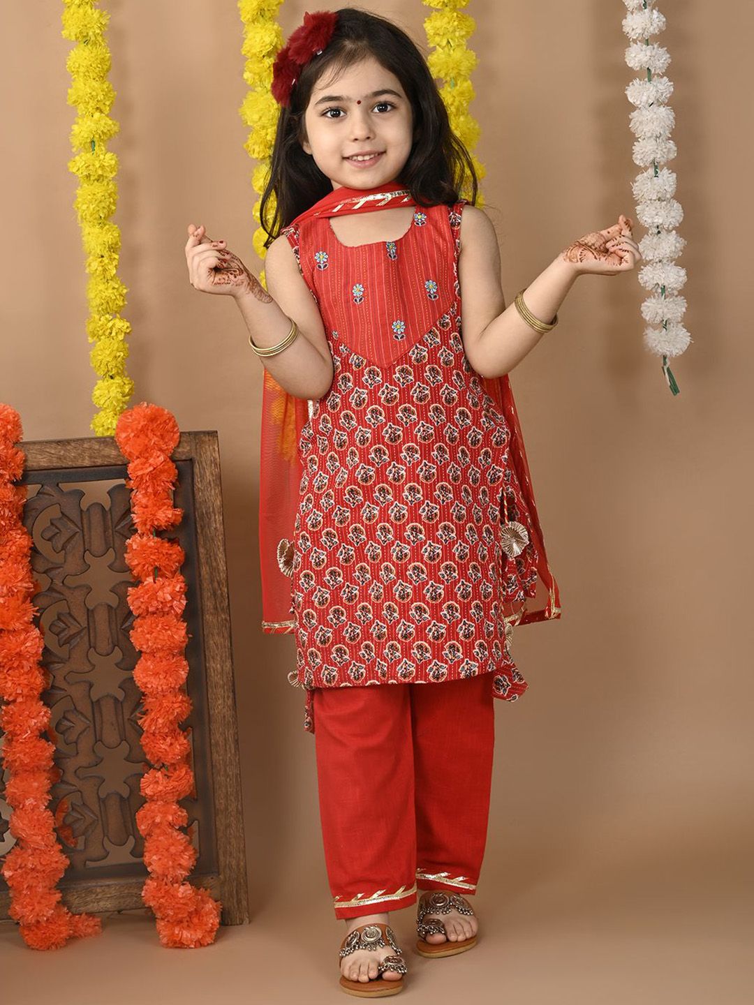 Here&Now X Kinder Kids Girls Kurta Sets-picture-33