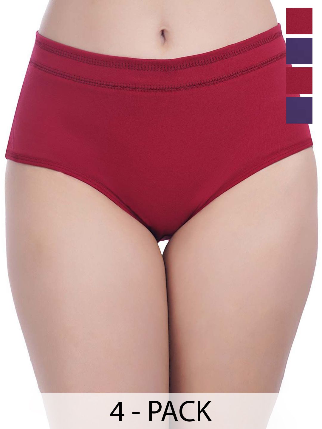 YOU FOREVER Pack Of 4  Ribbed Hipster Brief YF-4HWPNT-014-07-S-picture-22