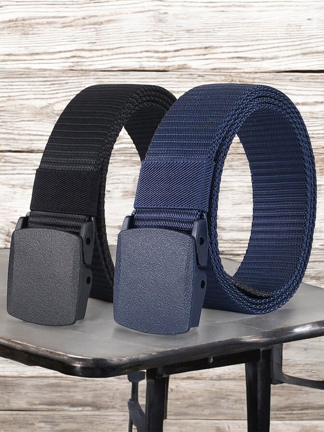 The Roadster Lifestyle Co. Men Pack Of 2 Casual Textured Belts-picture-18