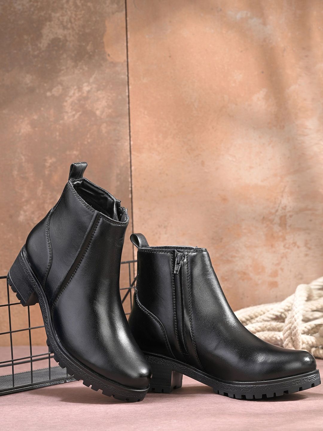 Layasa Women Mid-Top Block Heel Chelsea Boots-picture-37