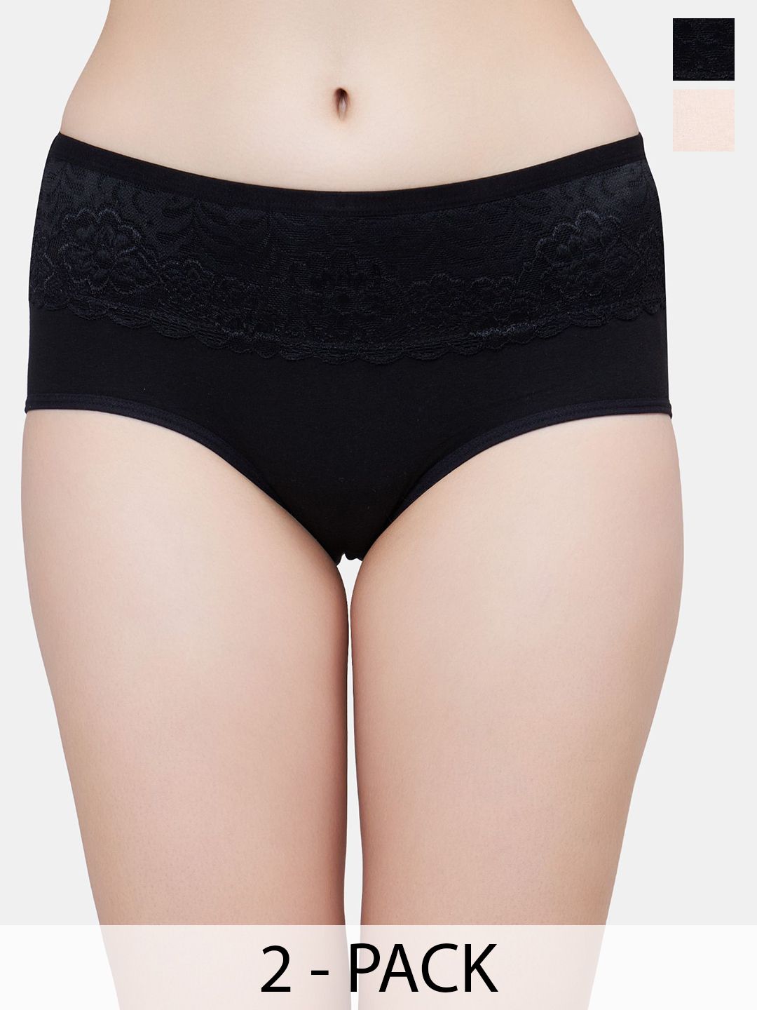 PLUMBURY Pack Of 2 Mid Rise Hipster Briefs PLPANTY912BL/BGM-picture-21