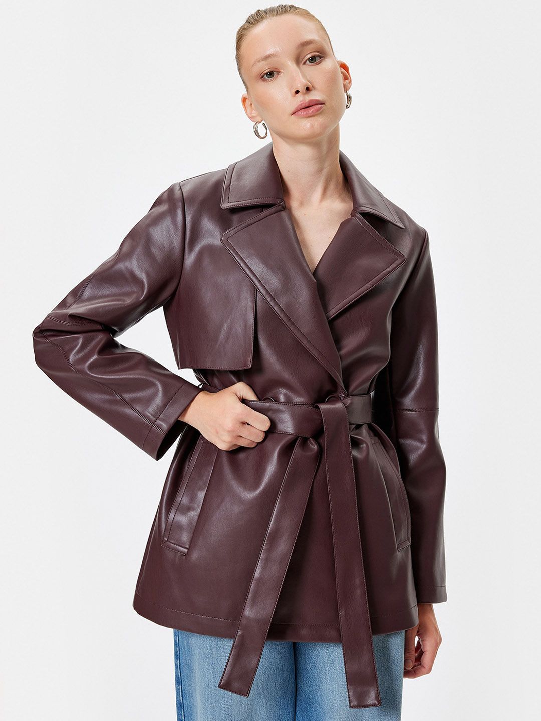 Koton Women Checked Bomber Jacket-picture-9