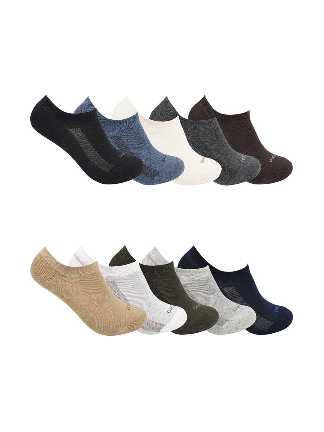 One8 By Virat Kohli Men Pack Of 10 Cotton Antimicrobial Shoe Liner Socks-picture-23