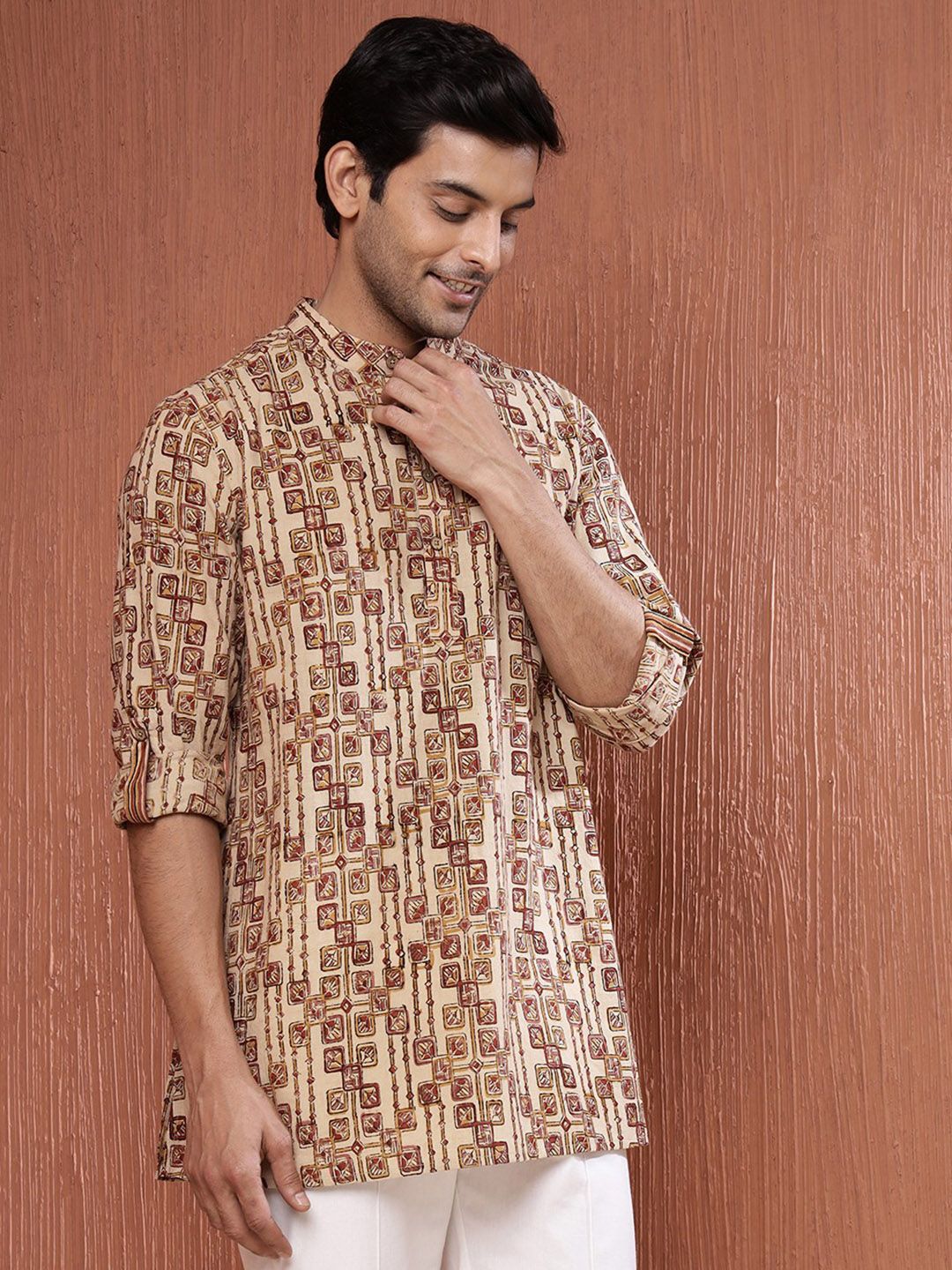 Fabindia Men Printed Thread Work Kurta-picture-16