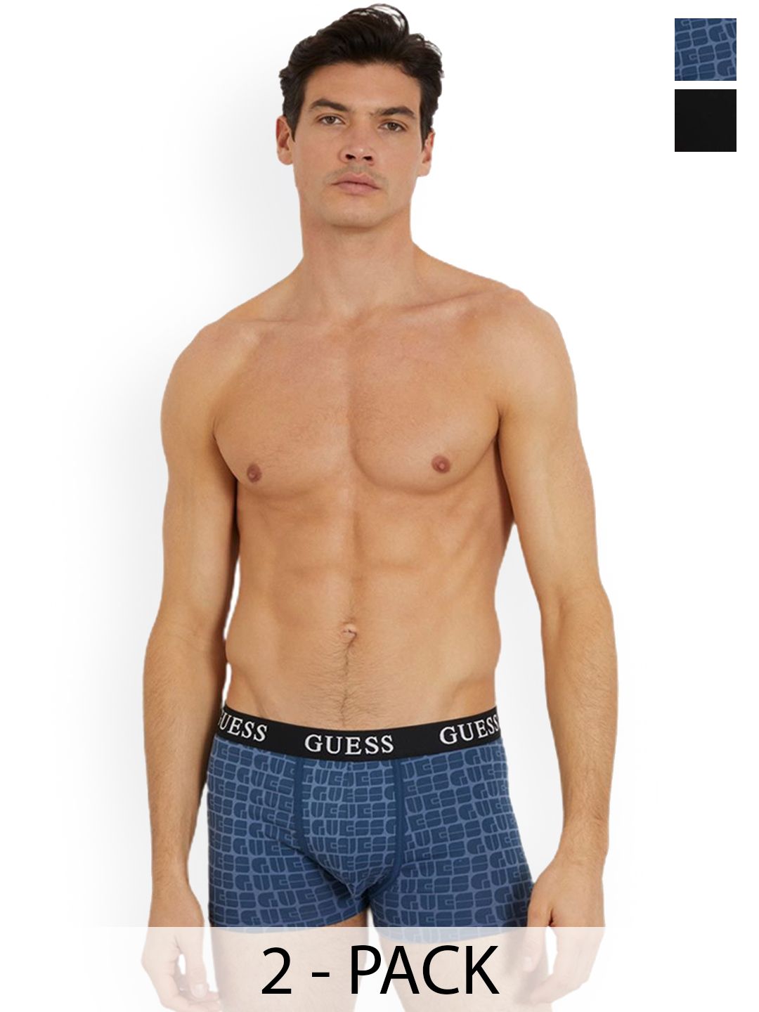 GUESS Pack Of 3 Self Designed Cotton Short Trunks U3BG15K6YW0P7JQ-picture-16