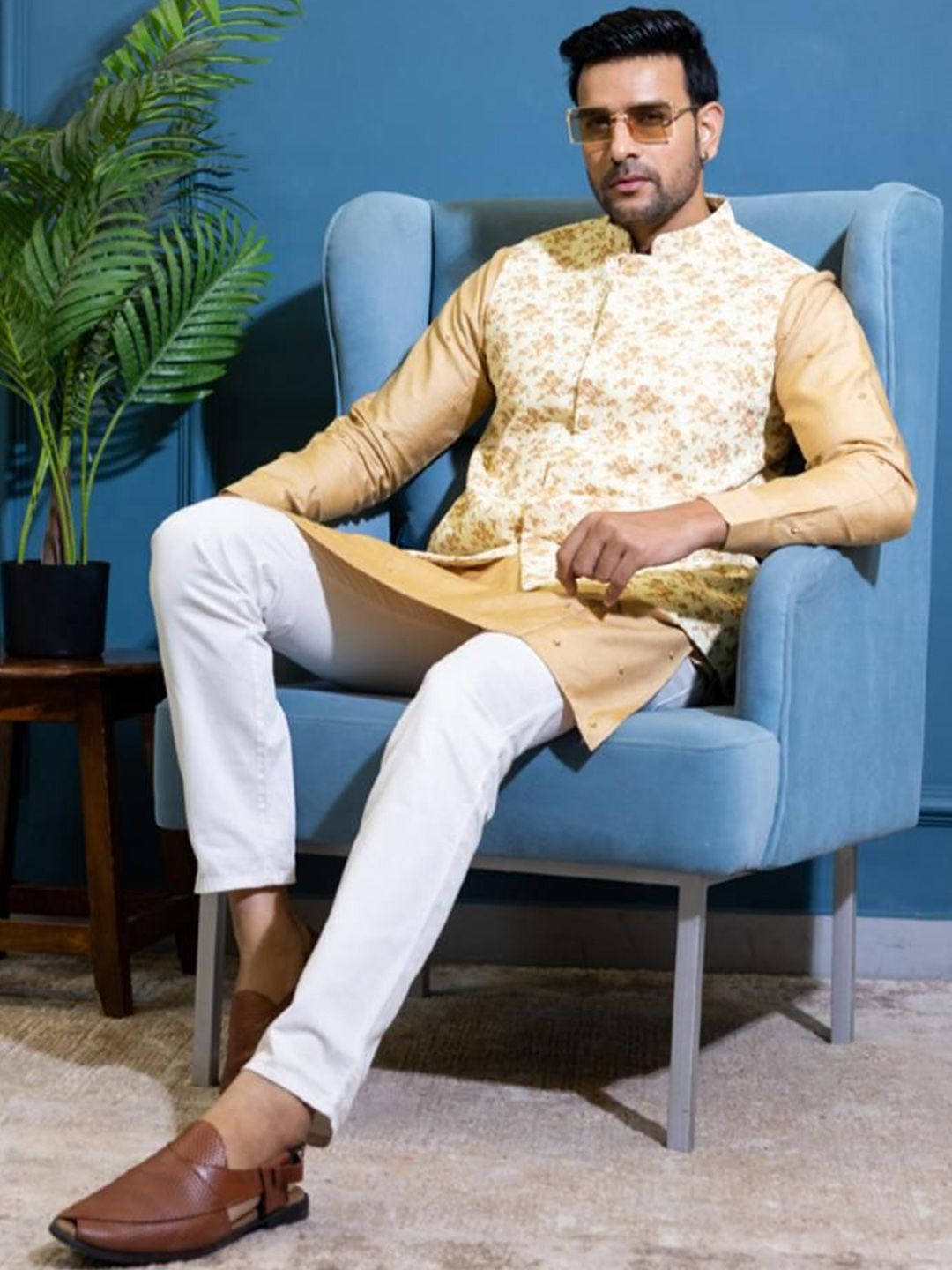 INAAYA JAIPUR Embroidered Nehru Jacket-picture-13