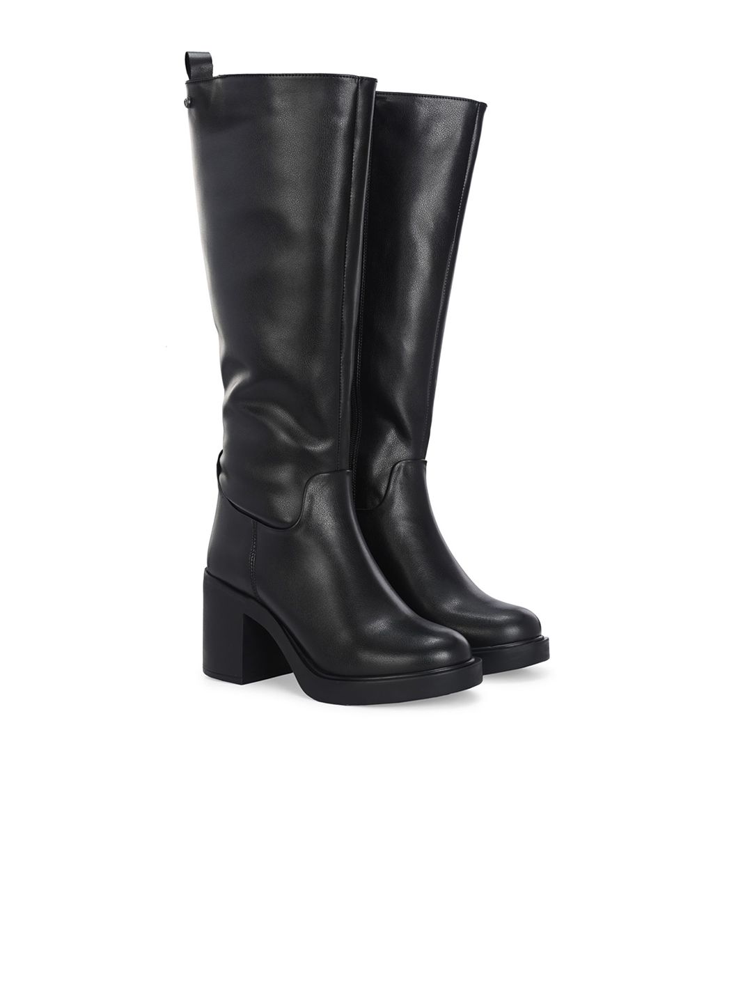 Delize Women Casual Block-Heeled Chelsea Knee Boots-picture-32