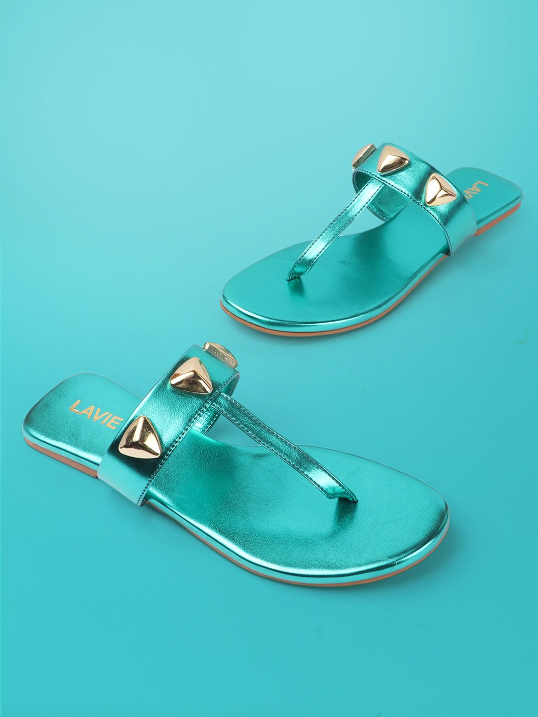 Lavie Women Colourblocked Open Toe Flats with Buckles-picture-32