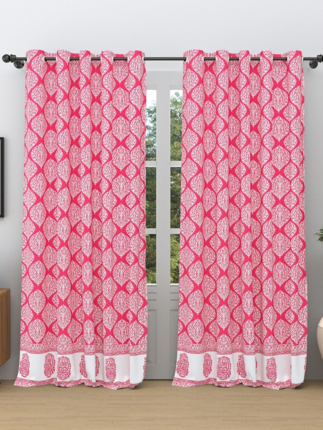 The Craft Monk Blue & White Set of 2 Ethnic Motifs Door Curtain-picture-12