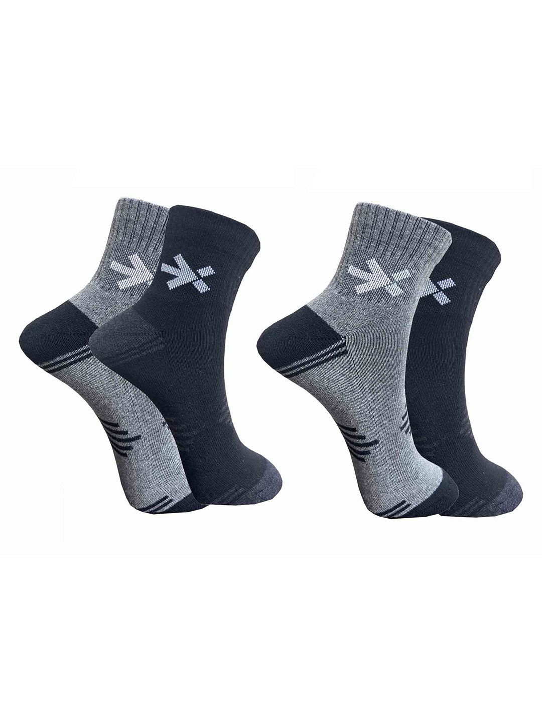 HRX by Hrithik Roshan Pack Of 4 Patterned Ankle-Length Socks-picture-14